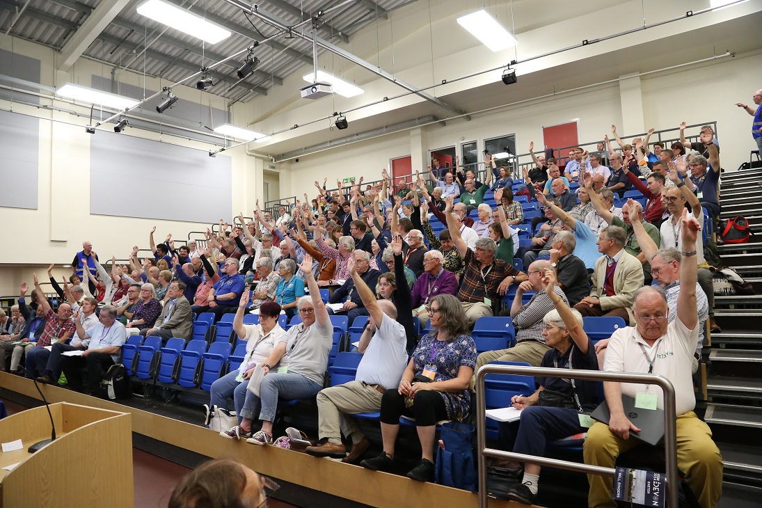 voting by raising hands